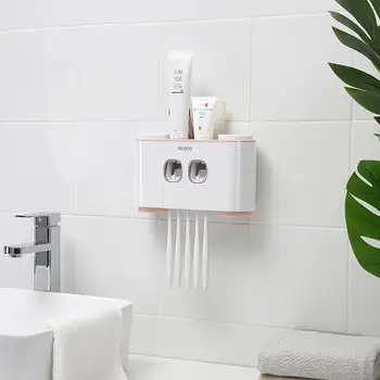 

Fully Automatic Suction Cup Toothpaste Squeezer Toothbrush Holder Toothpaste Dispenser Squeezers Dispenser Home Bathroom Set