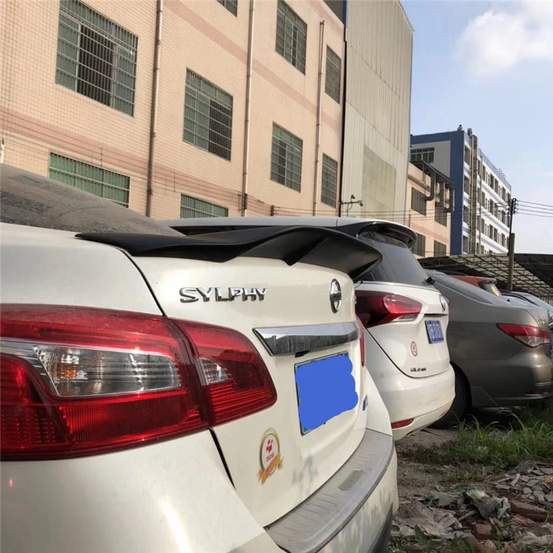Для Nissan Sylphy sentra спойлер 2012 13 14 15 16 17 18 лет углеродное волокно/FRP заднее крыло R стиль спортивные аксессуары