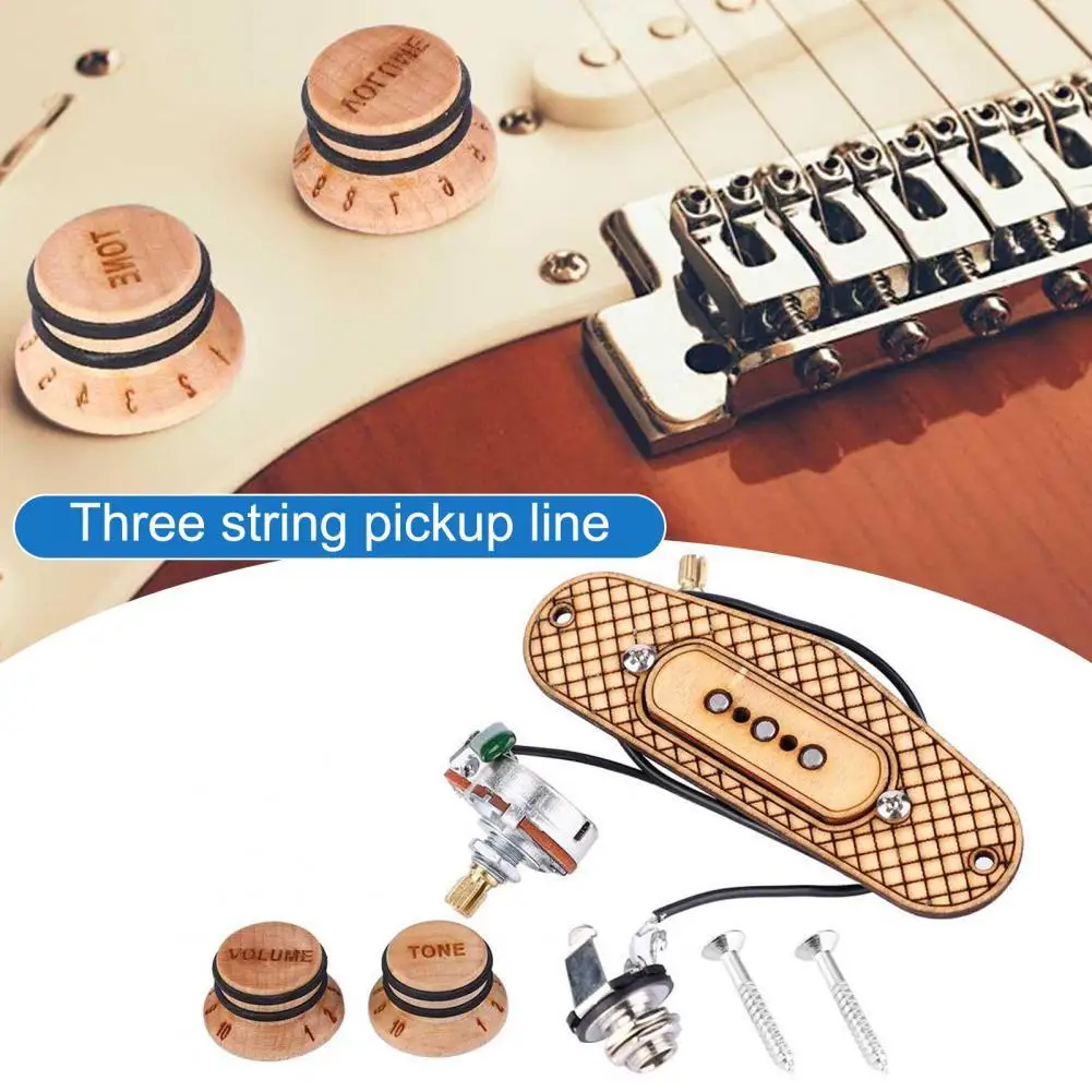 

Guitar Pickup 3-String Clear Output Compact Guitar Wood Strings Humbucker Pickups for Instrument