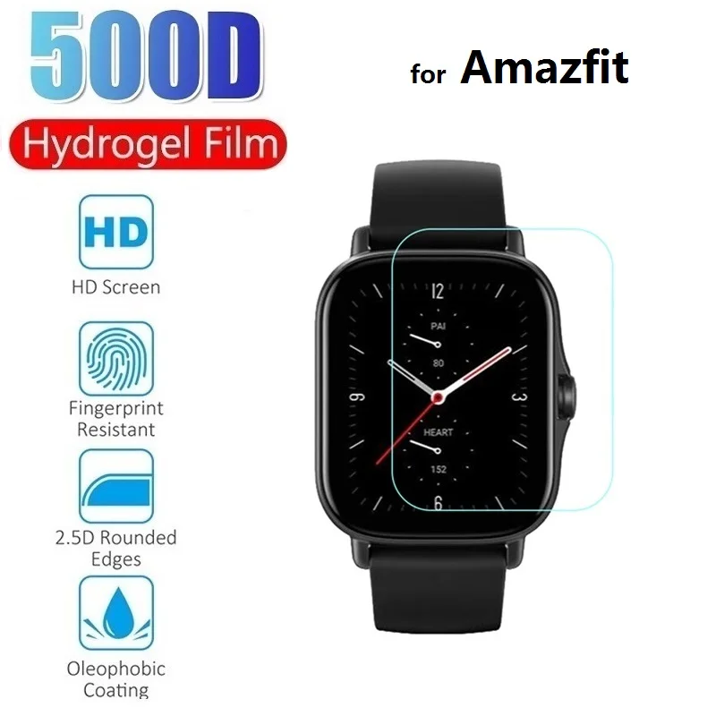 3 piezas lamina protector de hidrogel para Amazfit GTS 2 Mini 2e GTR 2 2e Amazfit Bip S U (no vidrio templado) lámina protectora de pantalla