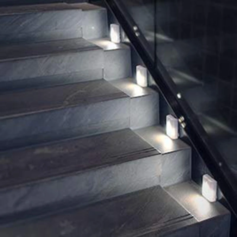 

New Motion Sensors LED Stair Light Sticky Night Lights for Stairs Corridors Closets Bathrooms perfect Waterproof Night Light for