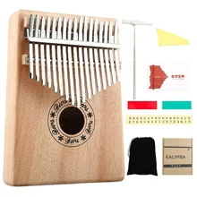 17 клавиш Kalimba большой палец фортепиано высокого качества древесины тела музыкальный инструмент с обучения книга Мелодия молоток