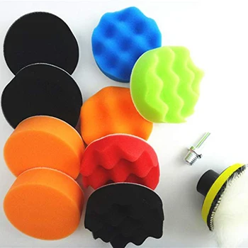 

12Pcs/Set Car Polishing Pad 3/4/5/6/7 inch Sponge Buffing Waxing Boat Car Polish Buffer Drill Wheel polisher Removes Scratches