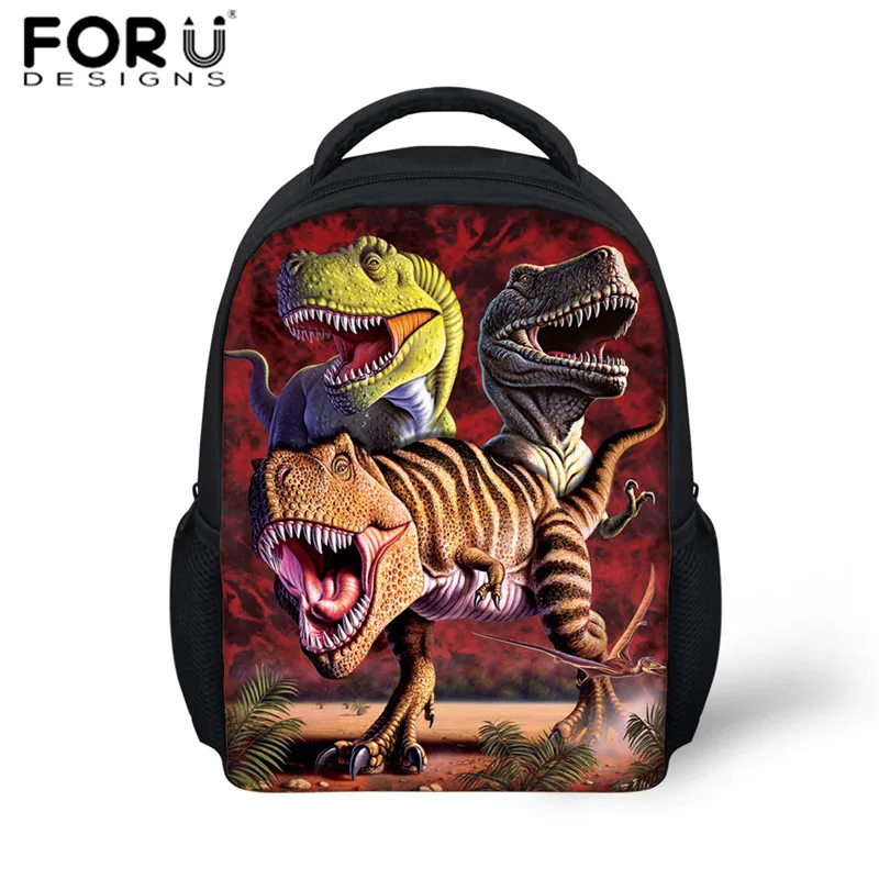 FORUDESIGNS/рюкзак в виде динозавра с 3D принтом рюкзаки для дошкольников 12 дюймов