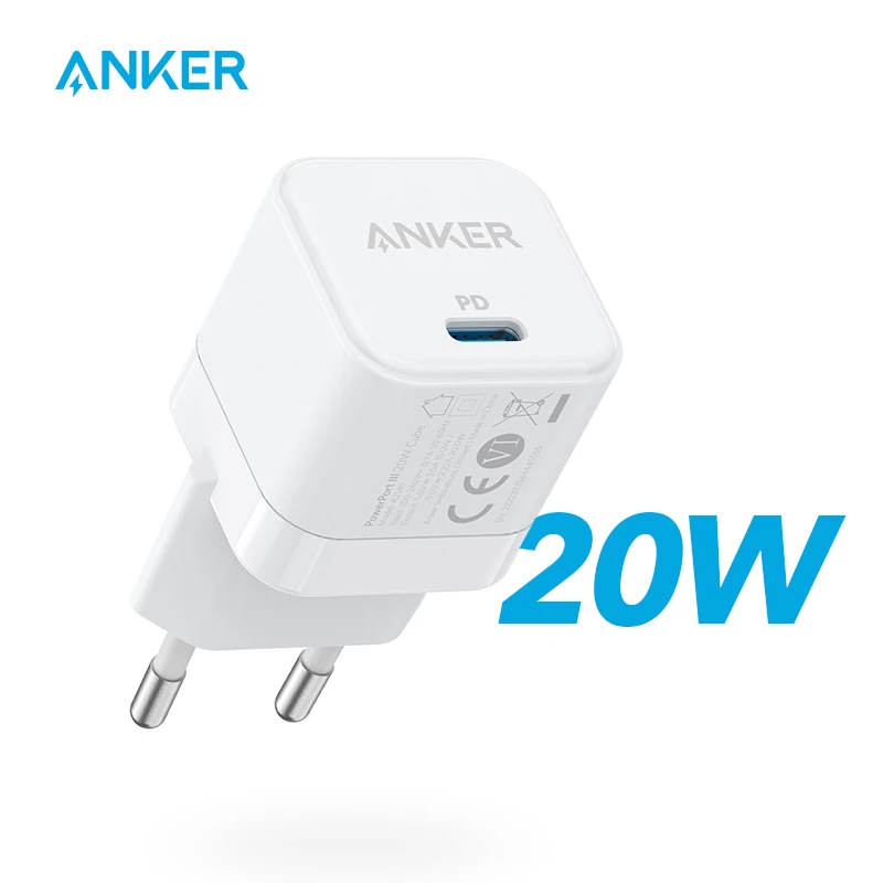 Новое зарядное устройство USB C для iPhone 13 Anker 20 Вт быстрое PowerPort III кубическое Huawei xiaomi