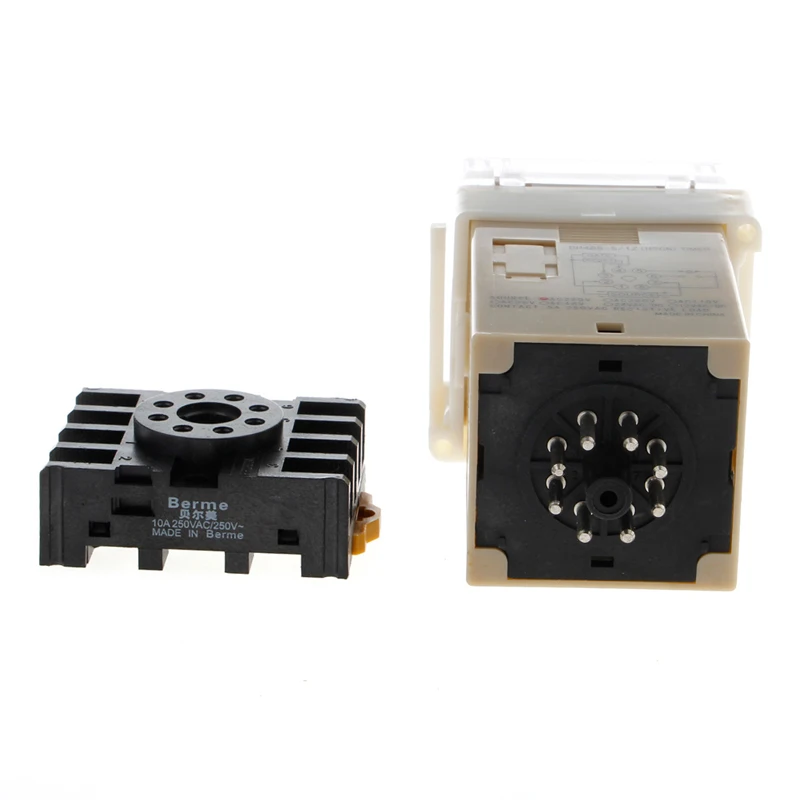 

Drop Shipping AC 220V Digital Precision Programmable Time Delay Relay DH48S-S With Socket Base