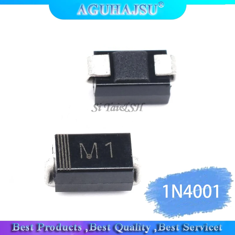 100 шт. SMA Выпрямитель диода 1N4001 M1 1N4004 M4 1N4007 M7 FR107 RS1M FR207 RS2M HER108 US1M SF18 ES1J SF14 ES1D DO