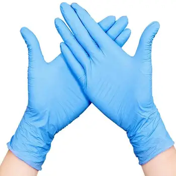 

Nitrile Disposable Gloves, Powder Free, Food Grade Gloves, Latex Free, 100 Pc, Blue