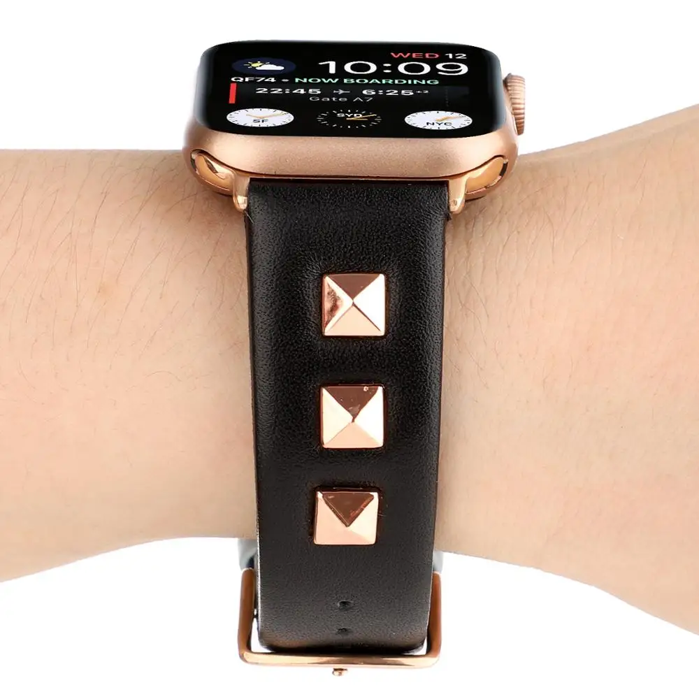 Роскошный стильный ремешок с заклепками для часов Apple Watch 5/4 серия браслетов 5 4 3 2 1