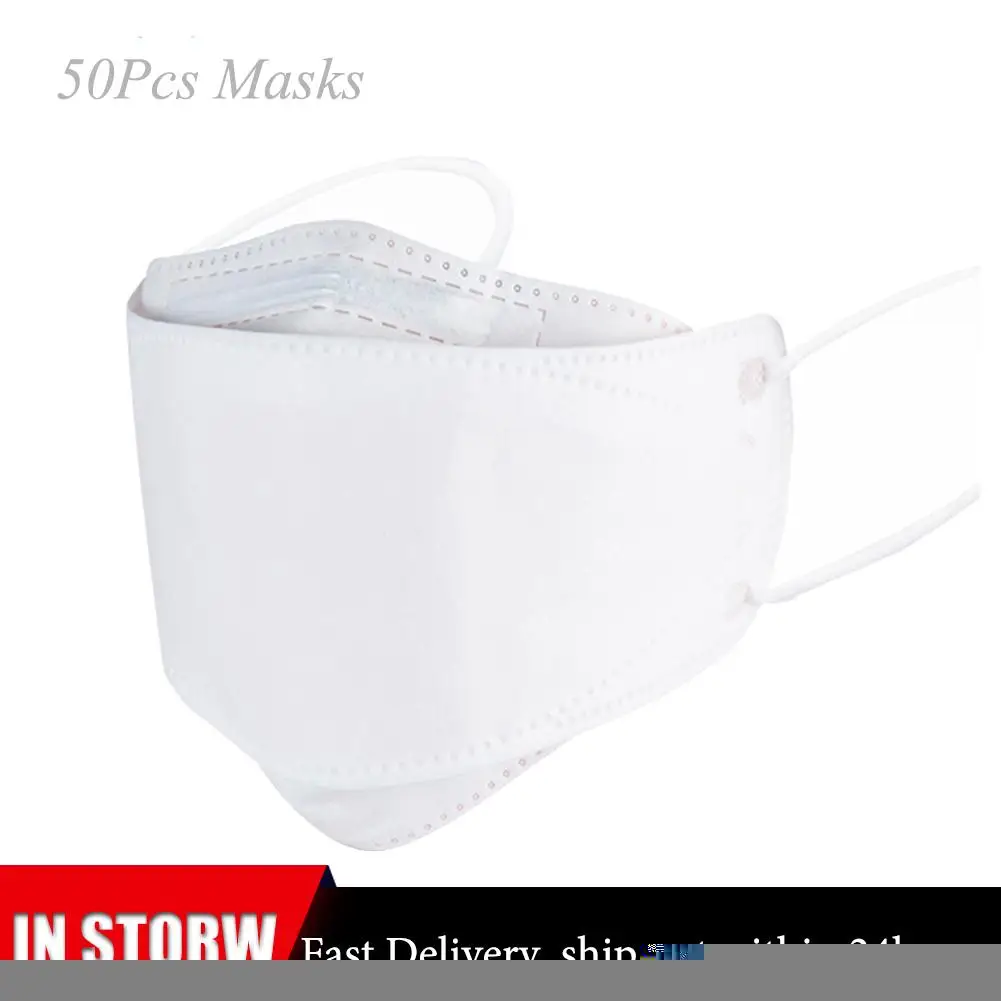

50PCS 4-Layer Protective Masks Antiviral Outdoors Sport Face Mask Anti-fog Anti-particles PM 2.5 Running Cycling Mask For Adults