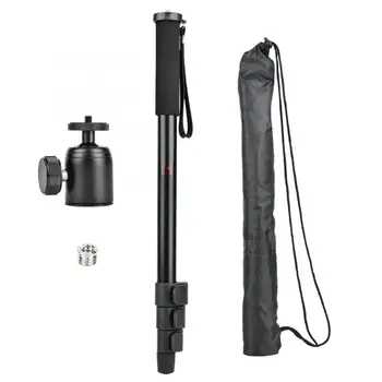 

Portable Retactable Camera Monopod Selfie Stick Mount Support Rod with Ball Platform for SLR Camera Mirrorless Camera LED Light