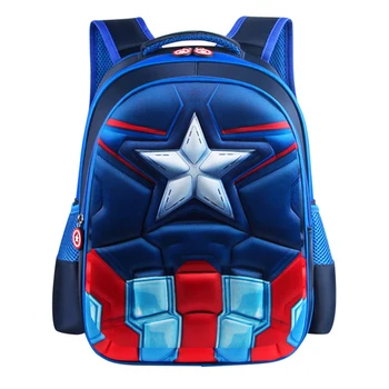 

children's bag Teenagers Student Waterproof Backpacks Multiple options Captain AmericaSpider-Man Batman Superman