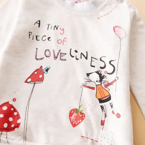 Citgeett Sppring Kids Baby Children Girls Clothing Long Sleeves Sweater + Jeans suit Cartoon Set Denim Pants Outfits 2-7Y SS