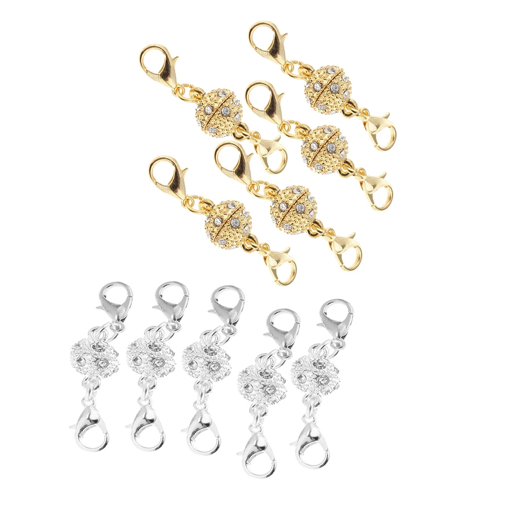 10pcs 8mm Lobster Magnetic Clasp Hook Converter Jewelry Repair Design Craft