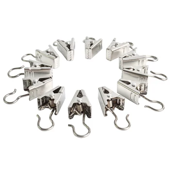 

50Pcs Heavy Duty Curtain Clips Curtain Clip Hooks Buckle Metal Accessories