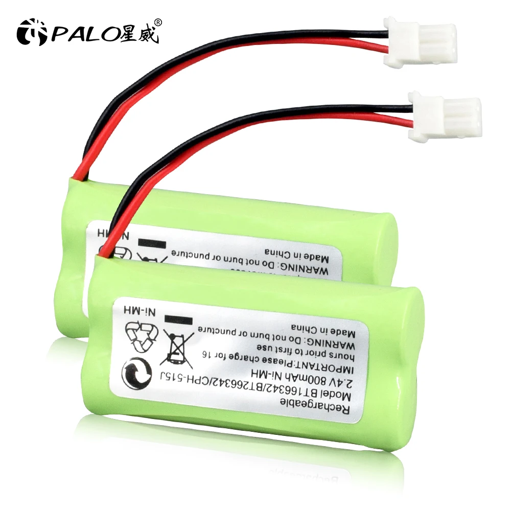 

PALO High Quality Battery 2.4V 800mAh Ni-MH Rechargeable Battery Pack BT183342 BT283342 For Cordless Phone BT-166342 515J
