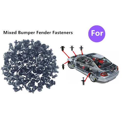 50PCS Mixed Bumper 50 шт. крышка багажника капота уплотнение крыши Пластиковые Крепежные заклепки зажимы для Mitsubishi PAJERO Zinger Galant Outlander Lancer ASX FORTIS - Название цвета: 50PCS Mixed Bumper