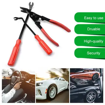 

3pcs Car Light Pliers Buckle Screwdriver Red Light Pliers+6 Inch Screwdriver+8 Inch Screwdriver Car Disassembly Repair Kit