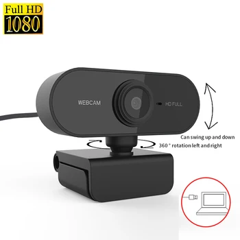 

Web Cam Full HD1080P PC With Microphone Auto Focus Usb Camera 360 for Computer Video Recording Conferencing Meeting WebCam Cover