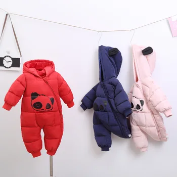 

Baby Clothes Winter Baby Romper Boy Girl Clothes for Newborns Hooded Baby Jumpsuit Infant Clothing Cute Cartoon Ear Baby Costume