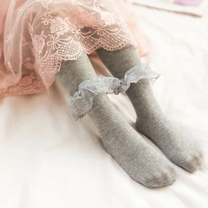 Хлопковые колготки для маленьких девочек; носки принцессы; зимние колготки; чулки