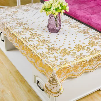 

Waterproof tablecloth lace disposable table cloth plastic European-style tablecloth PVC coffee table mat tablecloth