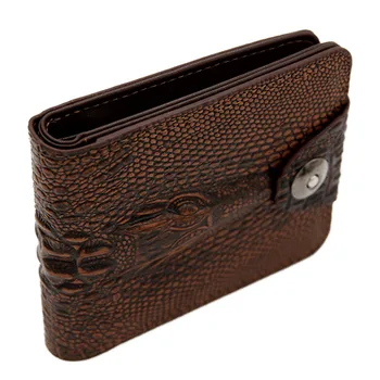 

Purse Exquisite Magnetic Buckle Practical Bifold Fashion PU Leather Multi Pocket Men Wallet Gift Card Holder Classic Retro