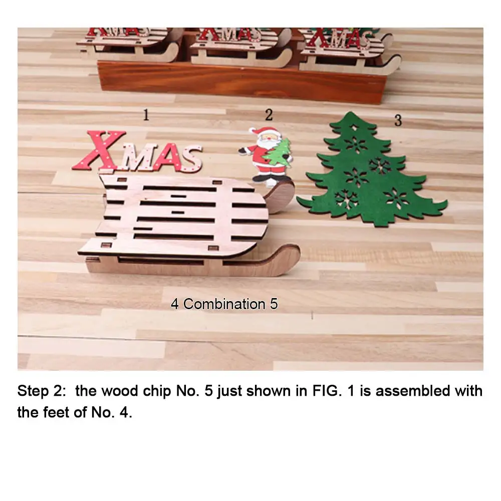 DIY Material Package Wood Christmas DIY Christmas Tree Christmas Decorations Santa Claus Entertainment Gift Manual Product