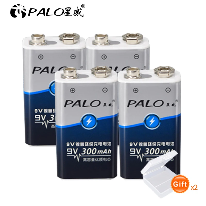 PALO 9 V 6F22 Ni-MH перезаряжаемая батарея nimh 300 mAh вольт для цифровой камеры с