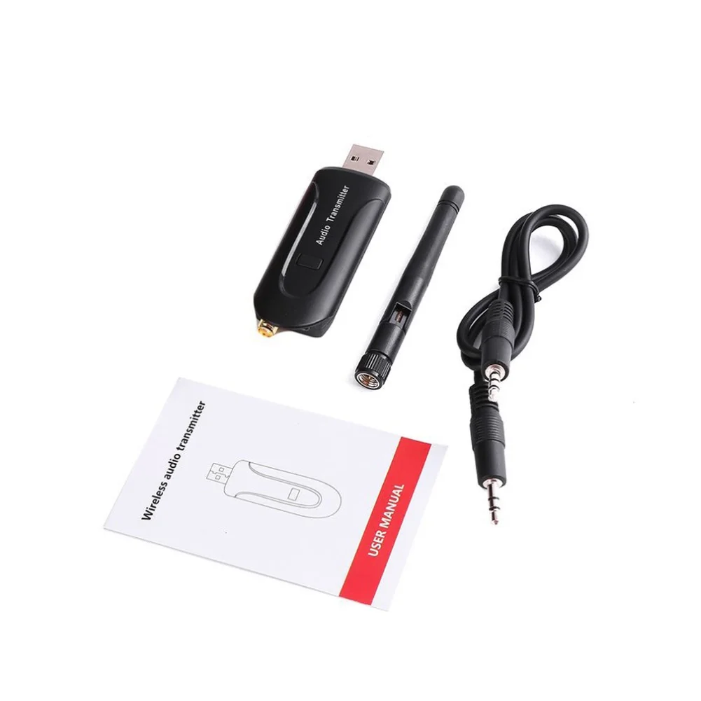 Bluetooth Transmitter 3 5mm USB Wireless Audio A2DP Stereo Adapter External Antenna for PC Laptop TV Headphones