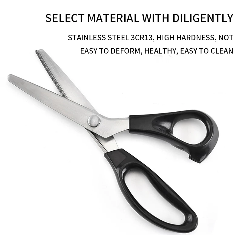 

23.5cm Zig Zag Sewing Cut Dressmaking Tailor Shear Scissor Leather Handicraft Fabric Denim DIY Upholstery Tool Textile