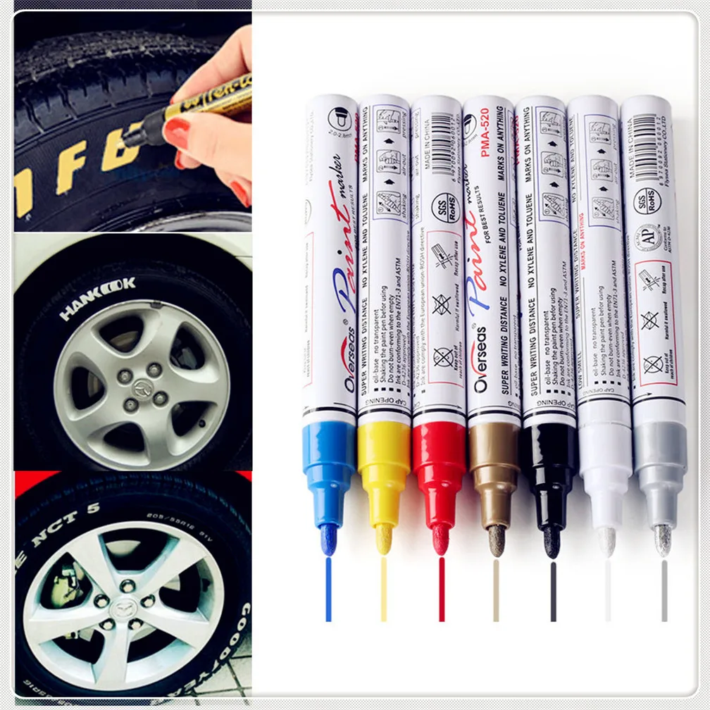 

Car Waterproof Pen Tyre Tires Tread Paint Markers Marker for Volkswagen VW B6 Jetta Mk5 MK6 Any Cars Phaeton 4.2 EOS 3.2 V6