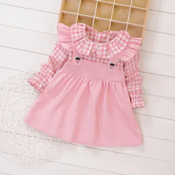 

2020 Fashion Infant Dress For Baby Girl Long Sleeve Princess Dresses Toddler Girl Clothes Infant Vestidos Baby Clothing 0-2 Y
