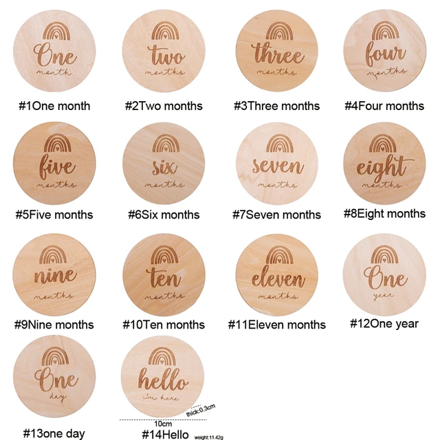 Wooden Baby Month Milestone Card Newborn Birth Month Birthday Milestone Wooden Teether Baby Kids Photography Props Toy cheap Unisex 0-6m 7-12m CN(Origin) Wooden Baby Month Milestone Card Newborn Birth Month Birthday Milestone Wooden Teether Baby Kids Photography Props Toy cheap Unisex 0-6m 7-12m CN(Origin)