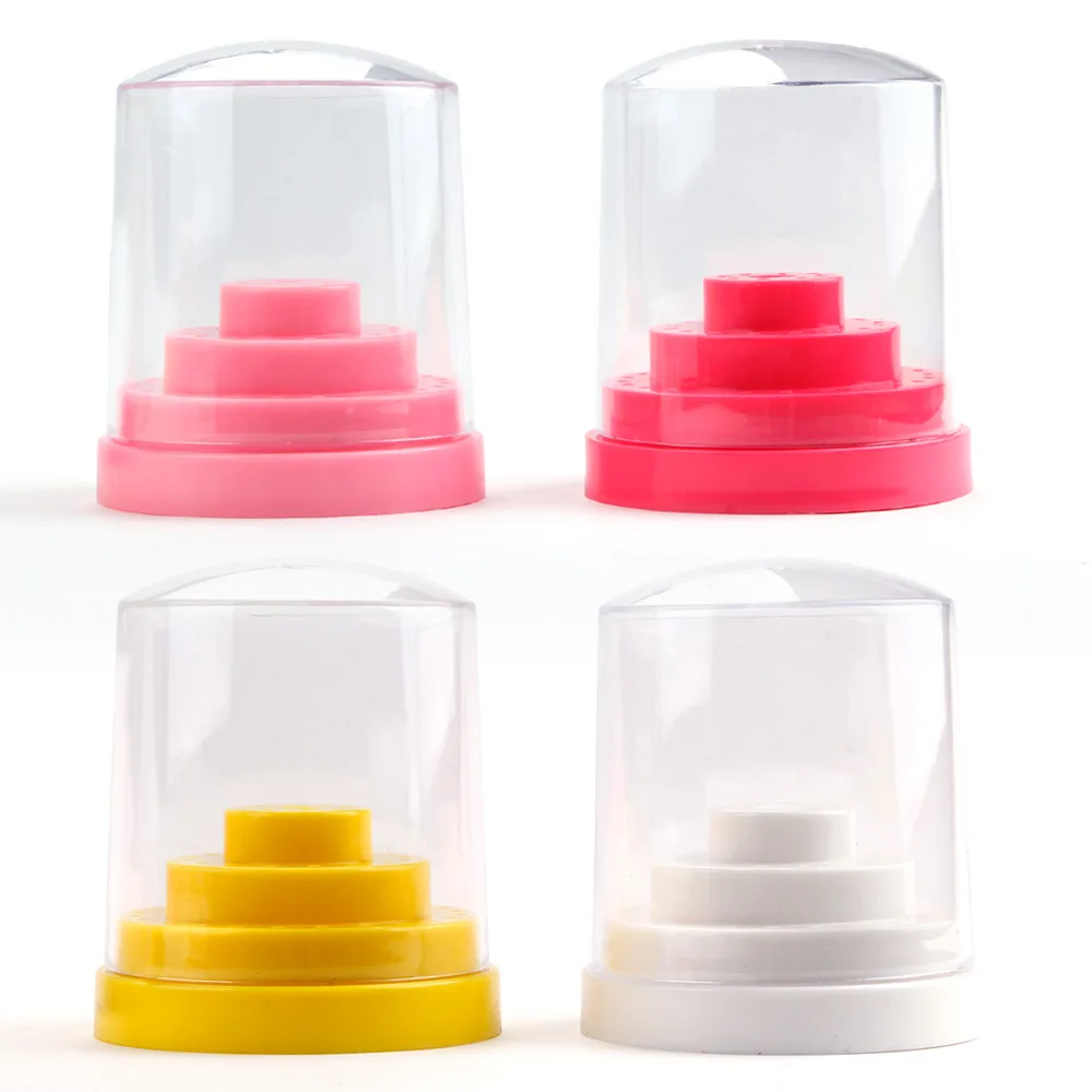 10/14/20/48 Holes Cutters Stand Container Nail Drill Bit Holder Care Case Manicure Organizer Empty Storage Box Nails Accessories 5