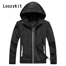 Loozykit куртки с капюшоном ветровка мужская Повседневная Лоскутная куртка весна осень Мужская Верхняя одежда на молнии chaqueta hombre
