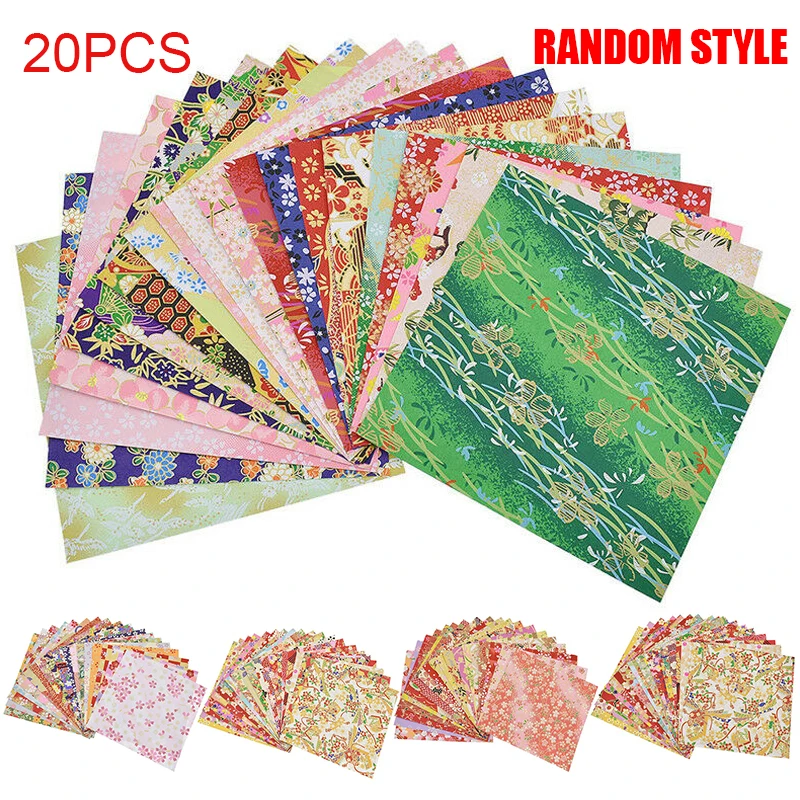 Japanese Floral Origami Folding Craft Paper Random Flower Pattern DIY ...