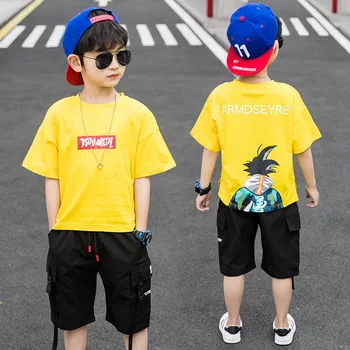 

Boys Summer Clothing Sets Tracksuit Boy 5 6 7 8 12 16 Years Old Summer Kids Clothes Teen boys Clothing Tracksuit Gentleman Suit