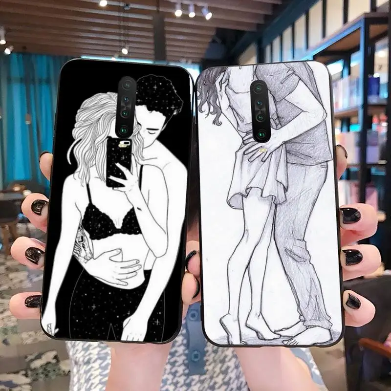 CUTEWANAN Sketch пара ТПУ Мягкий силиконовый чехол для телефона Redmi Note 8 8A 8T 7 6 6A 5 5A 4 4X 4A Go Pro