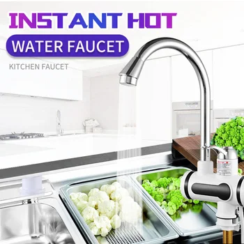 

Electric Kitchen Water Heater Tap Instant Hot Water Faucet Heater Cold Heating Faucet Tankless Instantaneous Water Heater