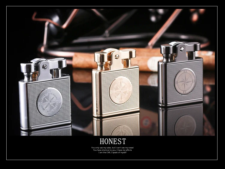 

Honest high grade kerosene lighter old retro copper cigarette lighter；Waterproof and Moisture-proof