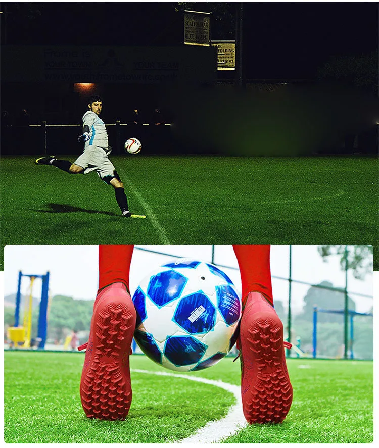 Профессиональная футбольная обувь подростковые футбольные бутсы TF Turf подошвы кроссовки Chuteira Futebol футбольные бутсы с шипами мужские