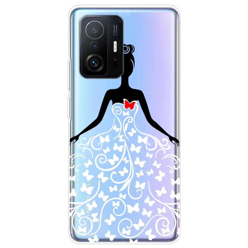 Soft TPU Silicone Clear Cartoon Case for Xiaomi 11T Pro - Transparent Protective Phone Cover