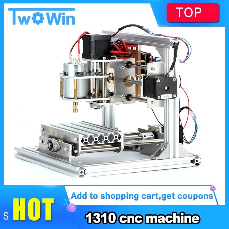 

Diy CNC Engraving Machine, Working Area 130 x 100 x 40mm, PCB Milling Machine CNC Wood Carving Mini Engraving Router PVC