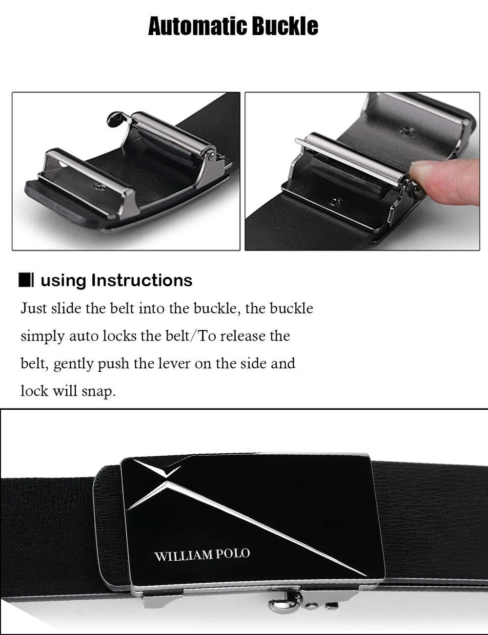 WILLIAMPOLO, мужские ремни для мужчин, роскошный бренд, кожаный мужской пояс,, эластичный, люкс класс, дизайнерские ремни, высокое качество, автоматическая головка