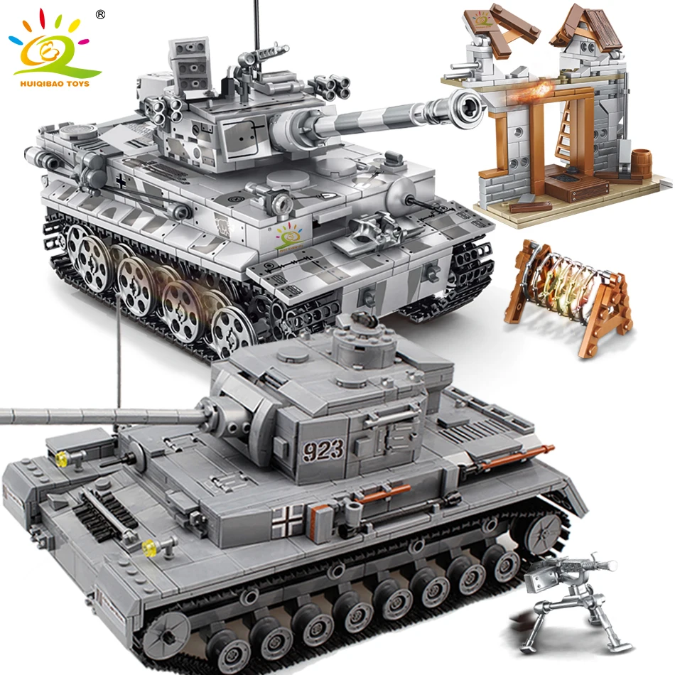  1154pcs Military Series Large Panzer Tank Building Blocks Legoing Tank Army City Enlighten Bricks T