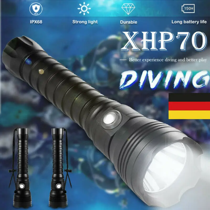 

3160LM Super Bright Diving Flashlight Snorkelling Lamp Waterproof LED Lamp