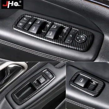 

JHO ABS Carbon Grain Car Window Switch Panel Overlay Cover Trim For 2014-2019 Jeep Grand Cherokee 2017 2016 2015 Limited 2018