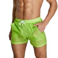 2022 New Summer Board Shorts Mens Beach Surfing Shorts Sexy Transparent Nylon Quick-dry Shorts Aquatics Gyms Bathe Swim Shorts 1