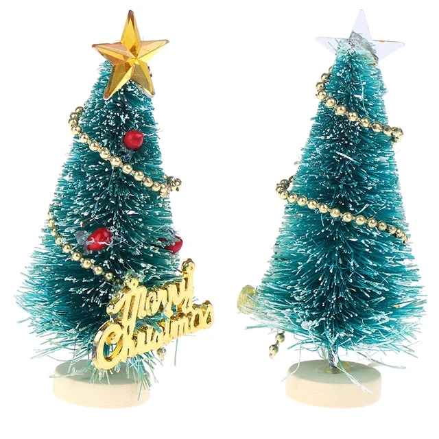 Wooden 1: 12 Dollhouse Miniature Christmas Tree "Merry Christmas" Letters Board Stand Decoration 2